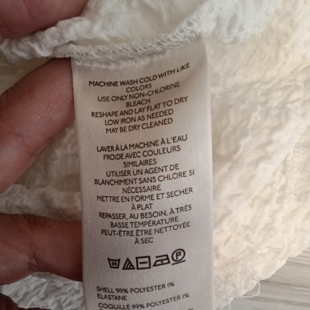 Maeve by Anthropologie balloon sleeve textured top new with defects size Medium - Picture 6 of 8